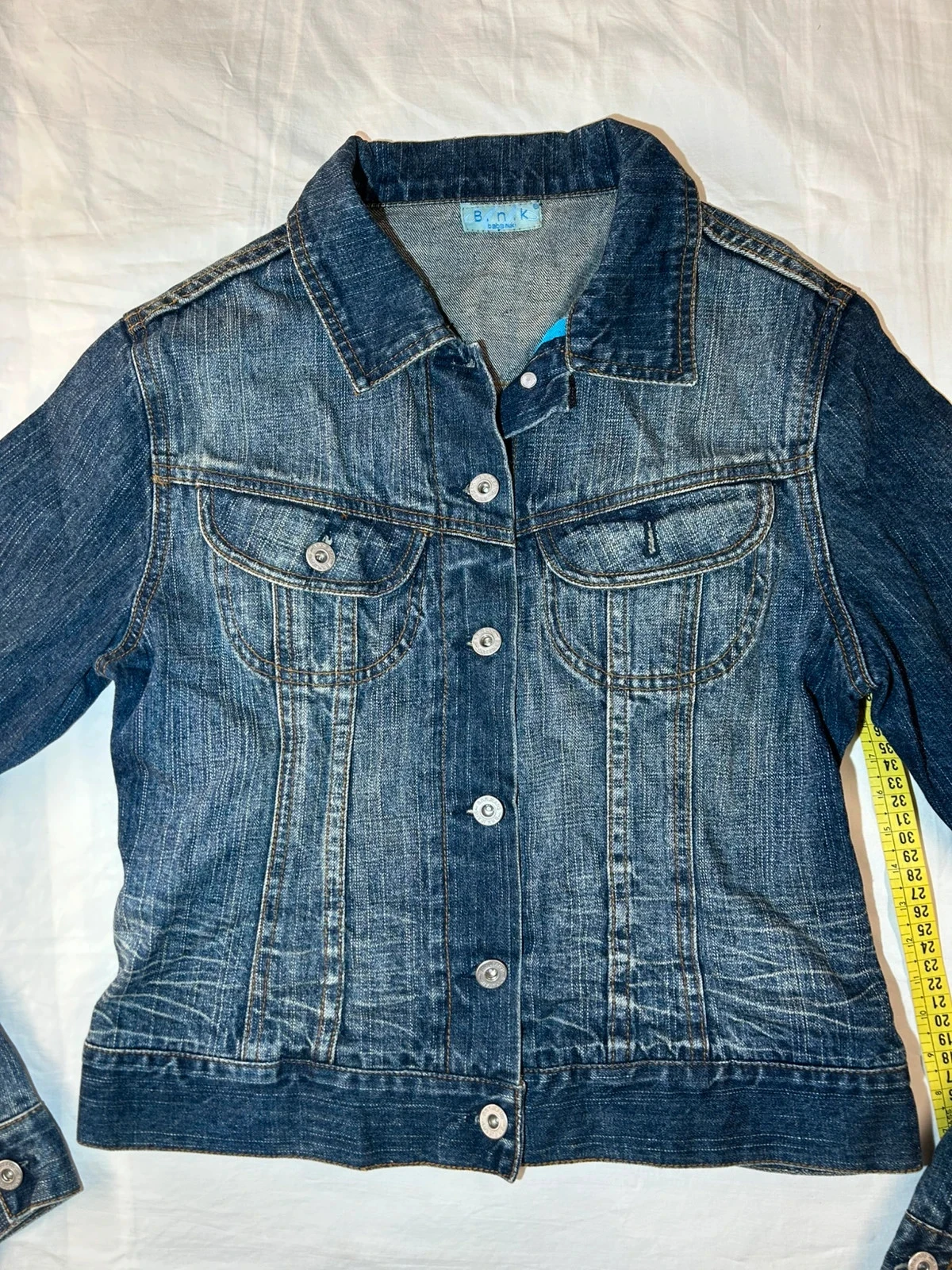 Marineblauwe vintage denim jas bnk baba nuki – photo 3